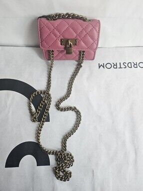 Kurt Geiger London Micro Brixton Quilted Shoulder Bag Pink